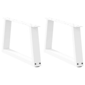 Pood24 Söögilaua jalad V-kujuline 2 tk Valge 50x(30-31,3) cm Teras