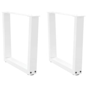 Pood24 Söögilaua jalad V-kujuline 2 tk Valge 50x(42-43,3) cm Teras