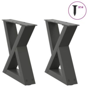 Pood24 Diivanilaua jalad 2 tk Antratsiit 30x(30-31,3) cm Teras