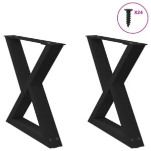Pood24 Diivanilaua jalad 2 tk Must 50x(42-43,3) cm Teras