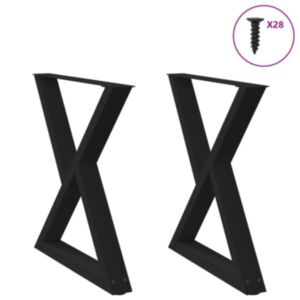 Pood24 söögilaua jalad, 2 tk, must, 80x(72-73,3) cm, teras