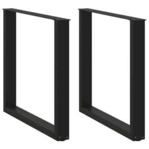 Pood24 kohvilaua jalad, U-kujuline, 2 tk, must, 80x(72-73) cm teras