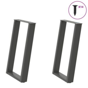 Pood24 söögilaua jalad U-kujulised 2 tk antratsiit 60x(72-73) cm teras