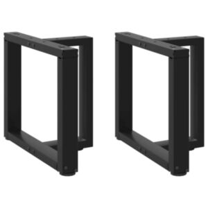 Pood24 kohvilaua jalad, T-kujuline, 2 tk, must, 50x25x(42-43) cm teras