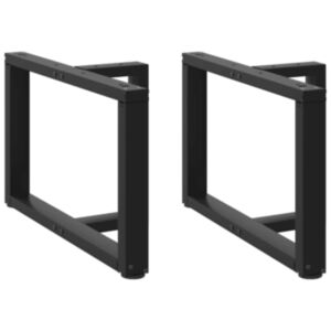 Pood24 kohvilaua jalad, T-kujuline, 2 tk, must, 70x25x(42-43) cm teras