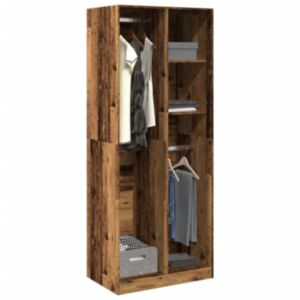 Pood24 garderoob vana puidu 80x50x200 cm tehispuit