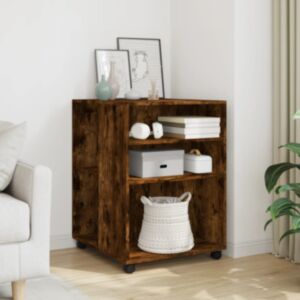 Pood24 lisalaud ratastega, suitsutatud tamm, 55x60x78 cm, tehispuit