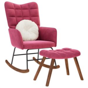 Pood24 Kiiktool koos Stool veinipunane, samet