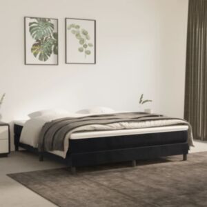 Pood24 vedrumadrats, must, 160x220x20 cm, samet