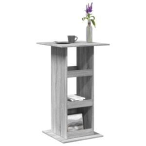 Pood24 baarilaud hoiuriiuliga, hall Sonoma tamm,60x60x102cm, tehispuit