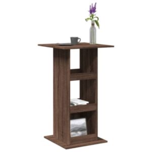 Pood24 baarilaud hoiuriiuliga, pruun tamm, 60x60x102 cm, tehispuit