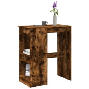 Pood24 baarilaud riiulitega suitsutatud tamm 90x47,5x103,5cm tehispuit