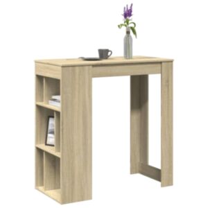 Pood24 baarilaud riiulitega, Sonoma tamm, 102x50x103,5 cm tehispuit