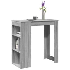Pood24 baarilaud riiulitega, hall Sonoma, 102x50x103,5 cm tehispuit