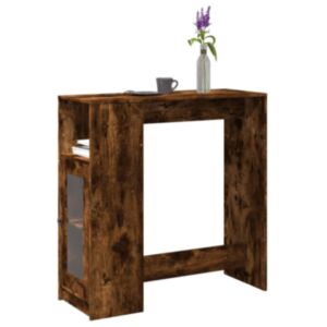 Pood24 baarilaud riiulitega suitsutatud tamm 101x40x103,5 cm tehispuit
