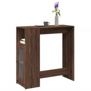 Pood24 baarilaud riiulitega, pruun tamm, 101x40x103,5 cm, tehispuit