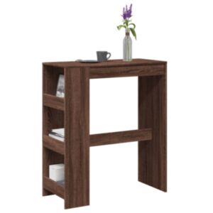 Pood24 baarilaud riiulitega, pruun tamm, 90x40x103,5 cm, tehispuit