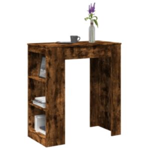 Pood24 baarilaud riiulitega suitsutatud tamm 95x47x103,5 cm tehispuit
