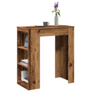 Pood24 baarilaud riiulitega, vana puit, 95x47x103,5 cm, tehispuit
