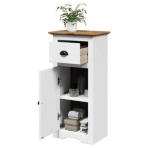 Pood24 Vannitoakapp BODO Valge ja Pruun 44x30x90 cm