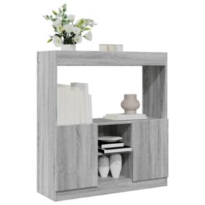 Pood24 kõrge kapp, hall Sonoma tamm, 92x33x100 cm, tehispuit