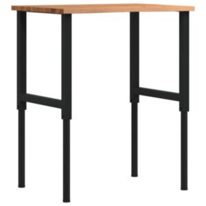 Pood24 töölaud, helepruun, 80x60x(71,5-98) cm, tammepuit
