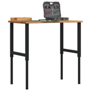 Pood24 töölaud, helepruun, 100x60x(71,5-98) cm, tammepuit