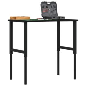 Pood24 töölaud, tumepruun, 100x60x(71,5-98) cm, tammepuit