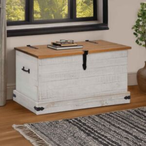 Pood24 Hoiukast HALDEN Valge 91x48x47 cm Täispuidust mänd