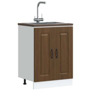 Pood24 valamu aluskapp, Kalmar, pruun tamm, 60x46x81,5 cm, tehispuit