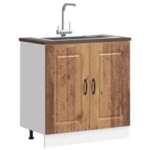 Pood24 valamu aluskapp, Kalmar, vana puit, 80x46x81,5 cm, tehispuit