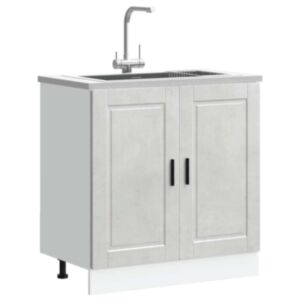 Pood24 valamu aluskapp, Porto, betoonhall, 80x46x81,5 cm, tehispuit