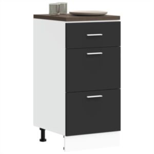 Pood24 Alumine Kapp Must 40x46x81,5 cm Engineered Wood