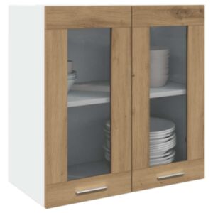 Pood24 köögi seinakapp klaasuksega Artisan tamm 60x31x60 cm