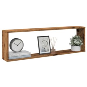 Pood24 kuubikukujulised riiulid 2 tk vana puit 100x15x30 cm tehispuit