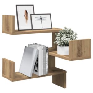 Pood24 seinanurgariiulid 2 tk Artisan Oak 40x40x49,5cm Engineered Wood