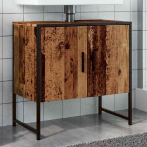 Pood24 Vannitoa valamukapp Vana puit 60x33x60 cm Engineered Wood