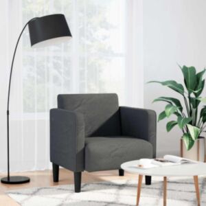 Pood24 diivantool käetugedega, tumehall, 54 cm, velvetist kangas