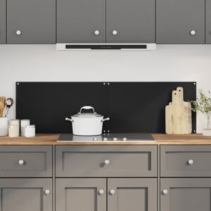 Pood24 köögi pritsmekaitsed 2 tk, must, 70 x 50 cm, karastatud klaas
