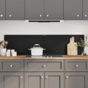 Pood24 köögi pritsmekaitsed 2 tk, must, 80 x 60 cm, karastatud klaas