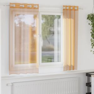 Pood24 rõngastihendiga kardinad 2 tk Oranž 140x140 cm
