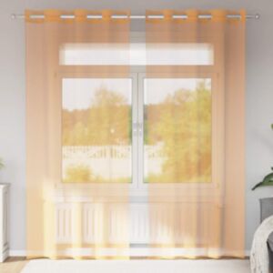 Pood24 Voile kardinad rõngastihendiga 2 tk Oranž 140x225 cm