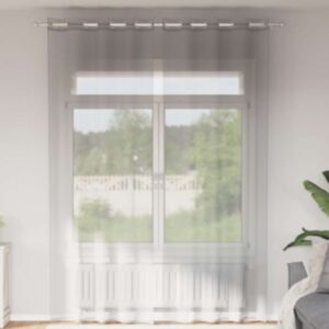 Pood24 rõngastihendiga kardinad 2 tk helehall 140x260 cm