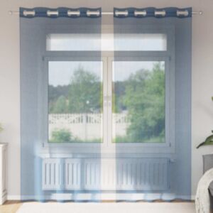 Pood24 Voile kardinad koos rõngastega 2 tk Royal Blue