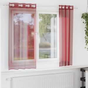 Pood24 Voile kardinad koos rõngastega 2 tk Wine Red