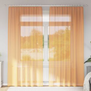 Pood24 Aasadega Voile kardinad 2 tk Oranž 140x245 cm