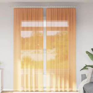 Pood24 Aasadega Voile kardinad 2 tk Oranž 140x260 cm