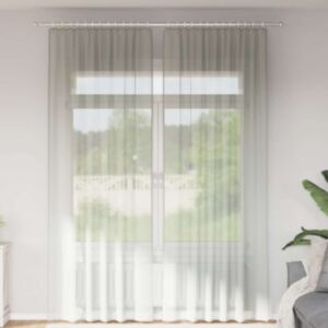 Pood24 aasadega Voile kardinad 2 tk Helehall 140x260 cm
