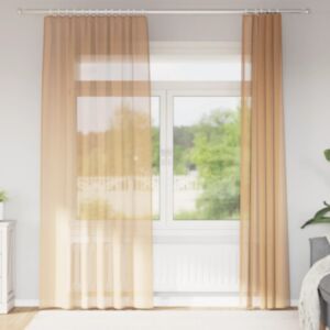 Pood24 Aasadega Voile kardinad 2 tk Liiv 140x245 cm