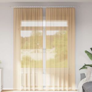 Pood24 Aasadega Voile kardinad 2 tk Liiv 140x260 cm